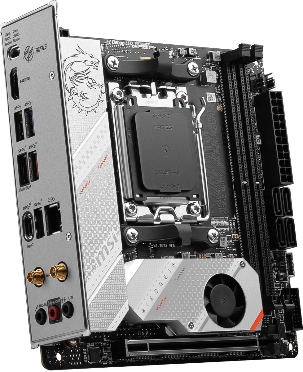 MSI MB MPG B650I EDGE WIFI AM5 DDR5 7200MHZ(OC) HDMI M.2 USB3.2 2.5G LAN WIFI 6E MİNİ-ITX - 5
