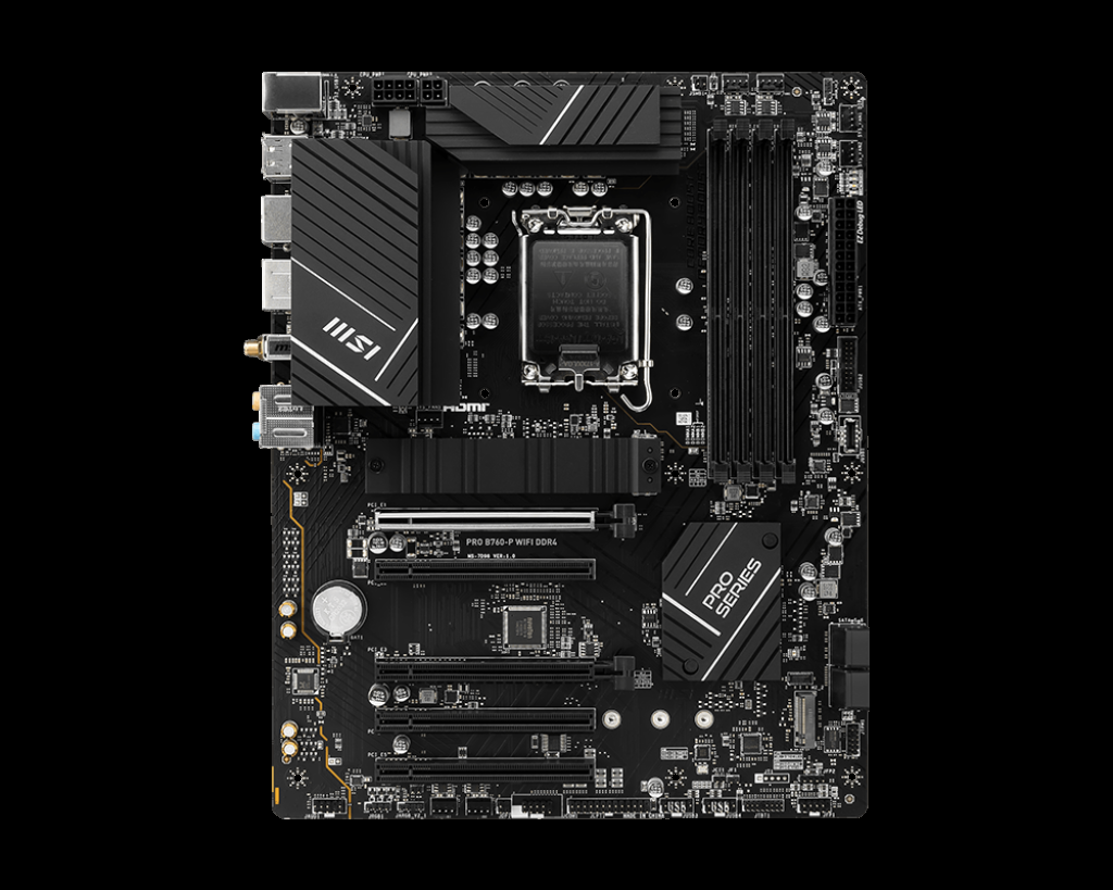 MSI MB PRO B760-P WIFI DDR4 SOKET 1700 DDR4 5333(OC) PCI-E ,M.2 USB3.2 HDMI,DP, 1X 2.5G LAN WI-FI 6E ATX - 2