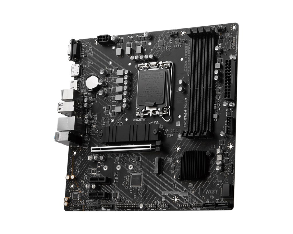 MSI MB PRO B760M-P DDR4 SOKET 1700 DDR4 4800(OC) PCI-E ,M.2 USB3.2 HDMI,DP,VGA 1X 1G LAN MATX - 3