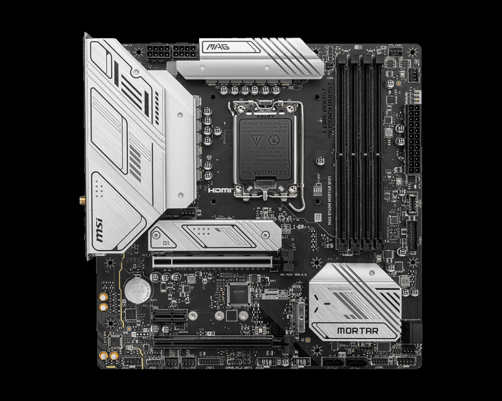 MSI MAG B760M MORTAR WIFI SOKET 1700 DDR5 7000(OC) PCI-E GEN5 M.2 USB3.2 HDMIDP 1X 2.5G LAN WI-FI 6E MATX - 2
