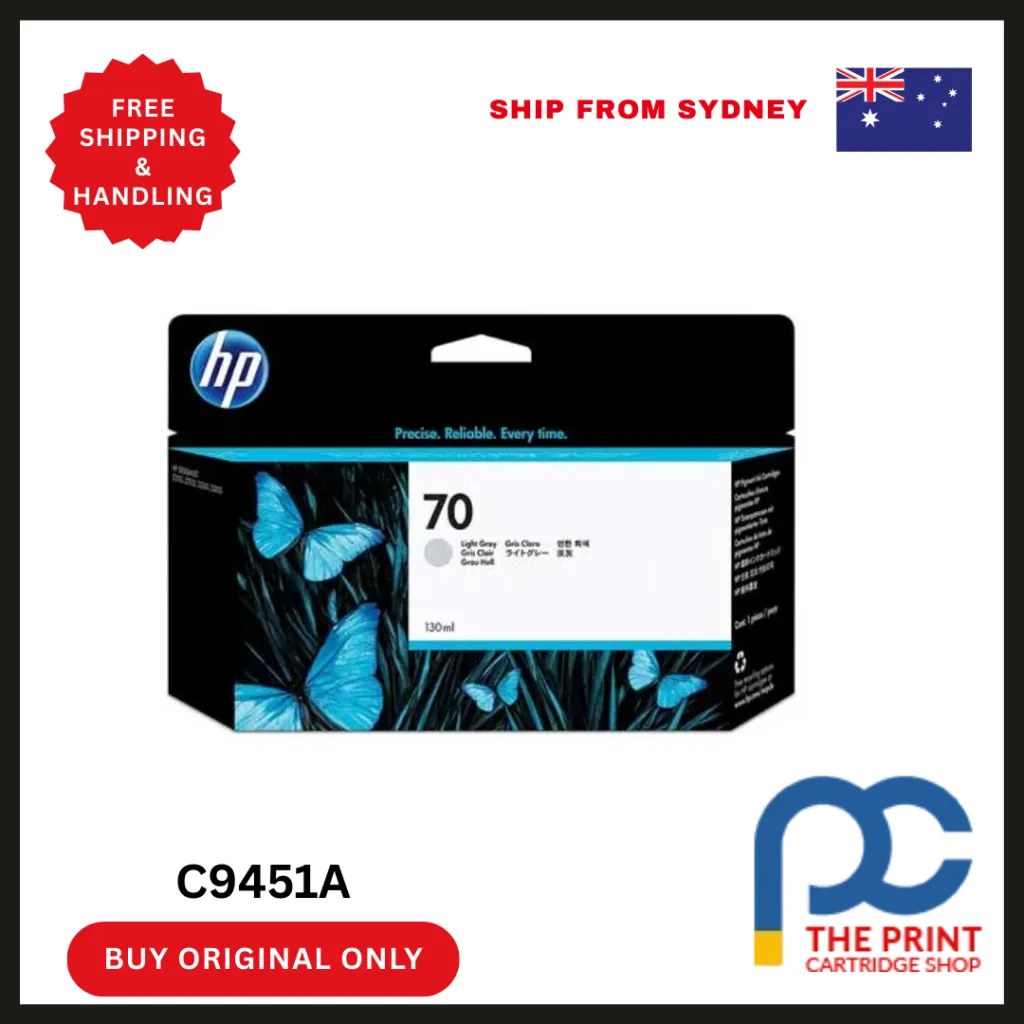 HP C9451A (70) ACIK GRI 130 ML GENIS FORMAT MUREKKEP KARTUSU - 6