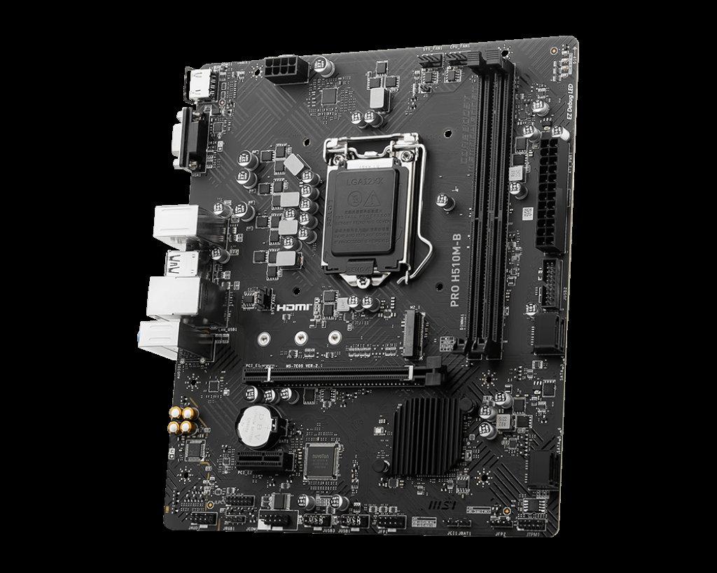 MSI MB PRO H510M-B SOKET 1200 DDR4 2933MHZ ,M.2 USB3.2 1X 1G LAN MATX(YALNIZCA 10. NESİL DESTEKLİ) - 3