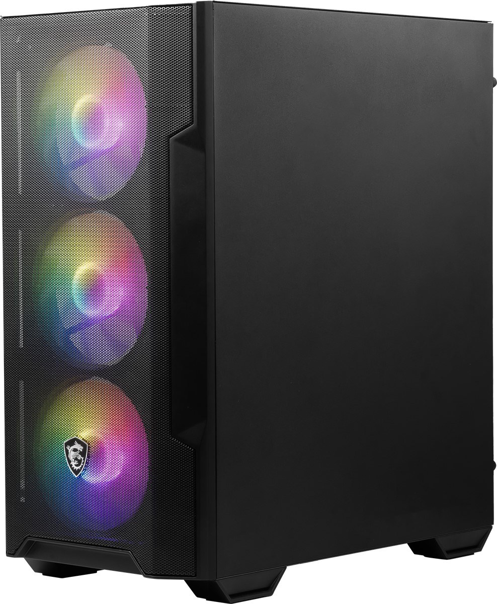 MSI MAG FORGE M100A D60 AKRİLİK YAN PANEL 3X120MM 1X120MM AUTO RGB FAN 600W 80+ MATX GAMİNG BİLGİSAYAR KASASI - 6