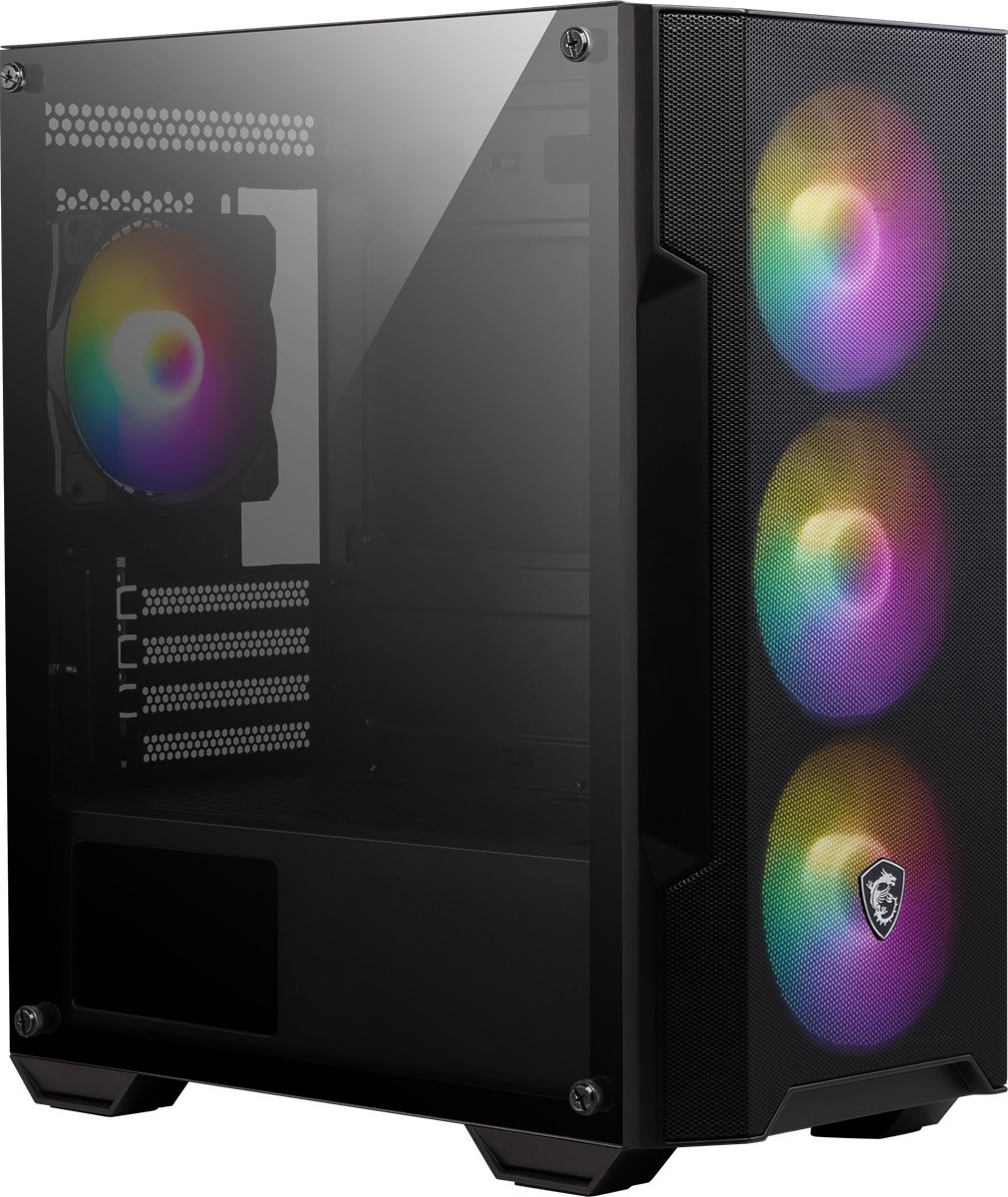 MSI MAG FORGE M100A D60 AKRİLİK YAN PANEL 3X120MM 1X120MM AUTO RGB FAN 600W 80+ MATX GAMİNG BİLGİSAYAR KASASI - 5