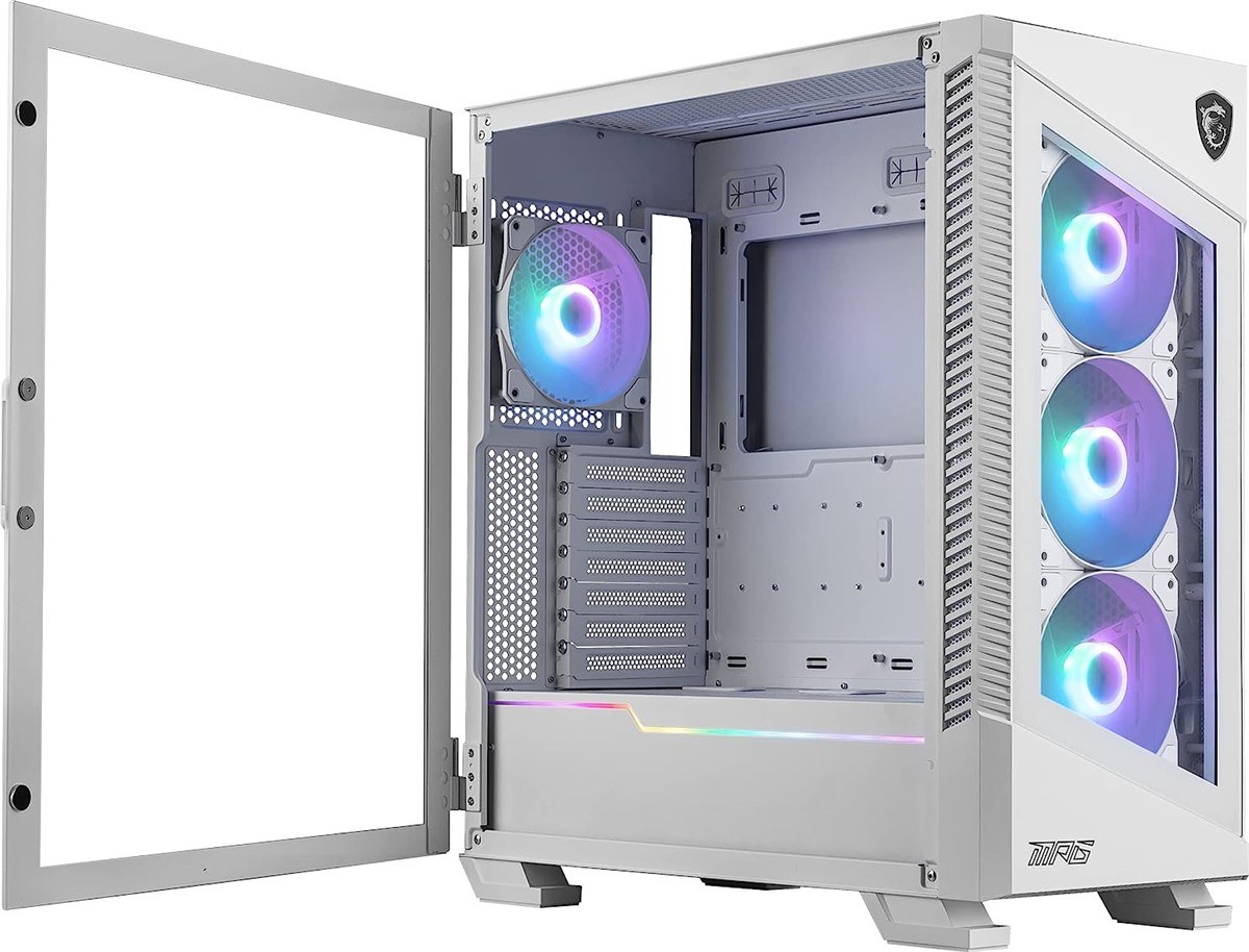 MSI MPG VELOX 100R WHITE TEMPERLİ CAM 4 X A-RGB FAN 4 X 120MM FAN ATX BEYAZ GAMİNG BİLGİSAYAR KASASI - 4