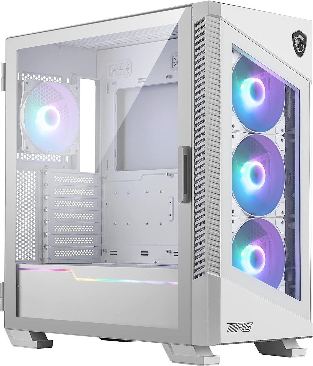 MSI MPG VELOX 100R WHITE TEMPERLİ CAM 4 X A-RGB FAN 4 X 120MM FAN ATX BEYAZ GAMİNG BİLGİSAYAR KASASI - 2
