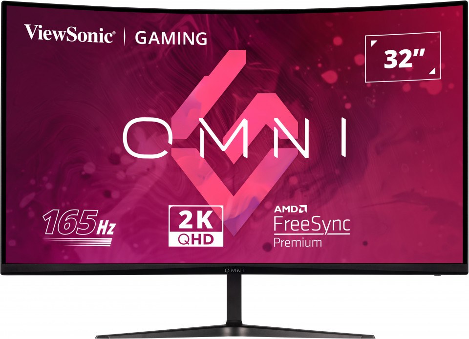 VIEWSONIC VX3218C-2K GAMING MONITOR 31,5 1ms 180Hz VA 2560x1440 2K 250 HDMI DP 16:9 80M:1 16.7M HOPARLOR 3 KENAR CERCEVESIZ 1500R KAVIS FREESYNC PREMIUM FLICKER FREE MAVI ISIK FILTRESI TILT VESA - 2