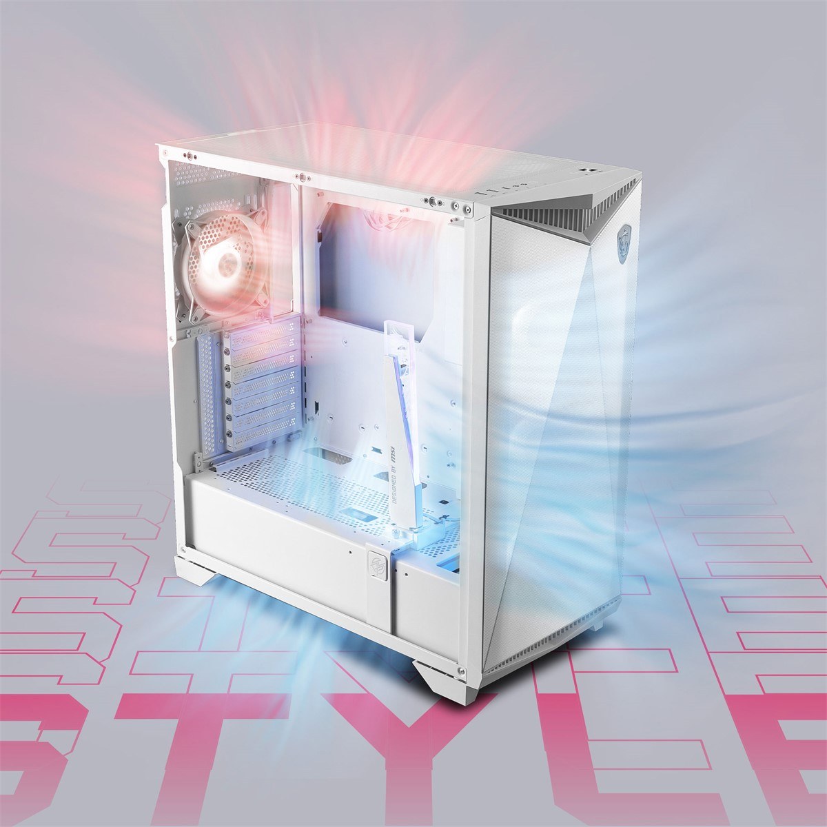 MSI MPG GUNGNIR 300R AIRFLOW WHITE TEMPERLİ CAM 4 X 120MM ARGB FAN E-ATX BEYAZ GAMİNG BİLGİSAYAR KASASI
