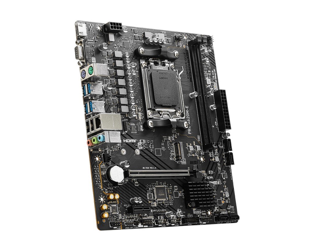 MSI MB PRO A620M-E AM5 DDR5 6800MHZ(OC) HDMI VGA M.2 USB3.2 MATX - 4