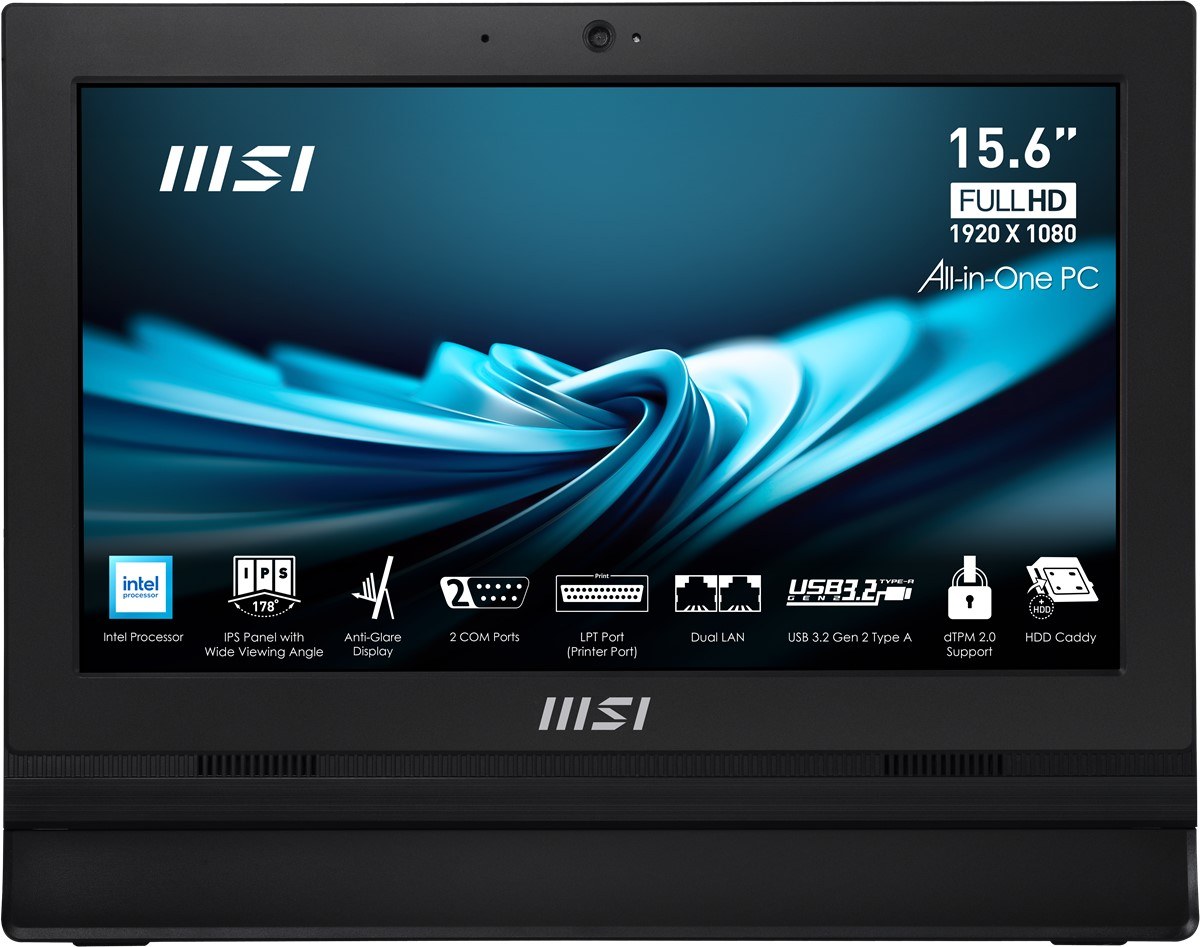 MSI PRO AP162T ADL-002XTR 15.6 FHD (1920X1080) INTEL N100 4GB DDR4 256GB SSD FDOS DOKUNMATIK SIYAH AIO PC - 3
