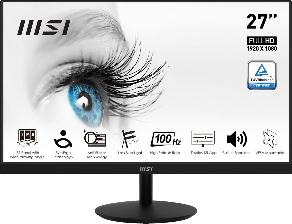 MSI 27 PRO MP271A 1920x1080 (FHD) 16:9 FLAT IPS 100HZ 1MS ADAPTIVE-SYNC MONITOR - 2