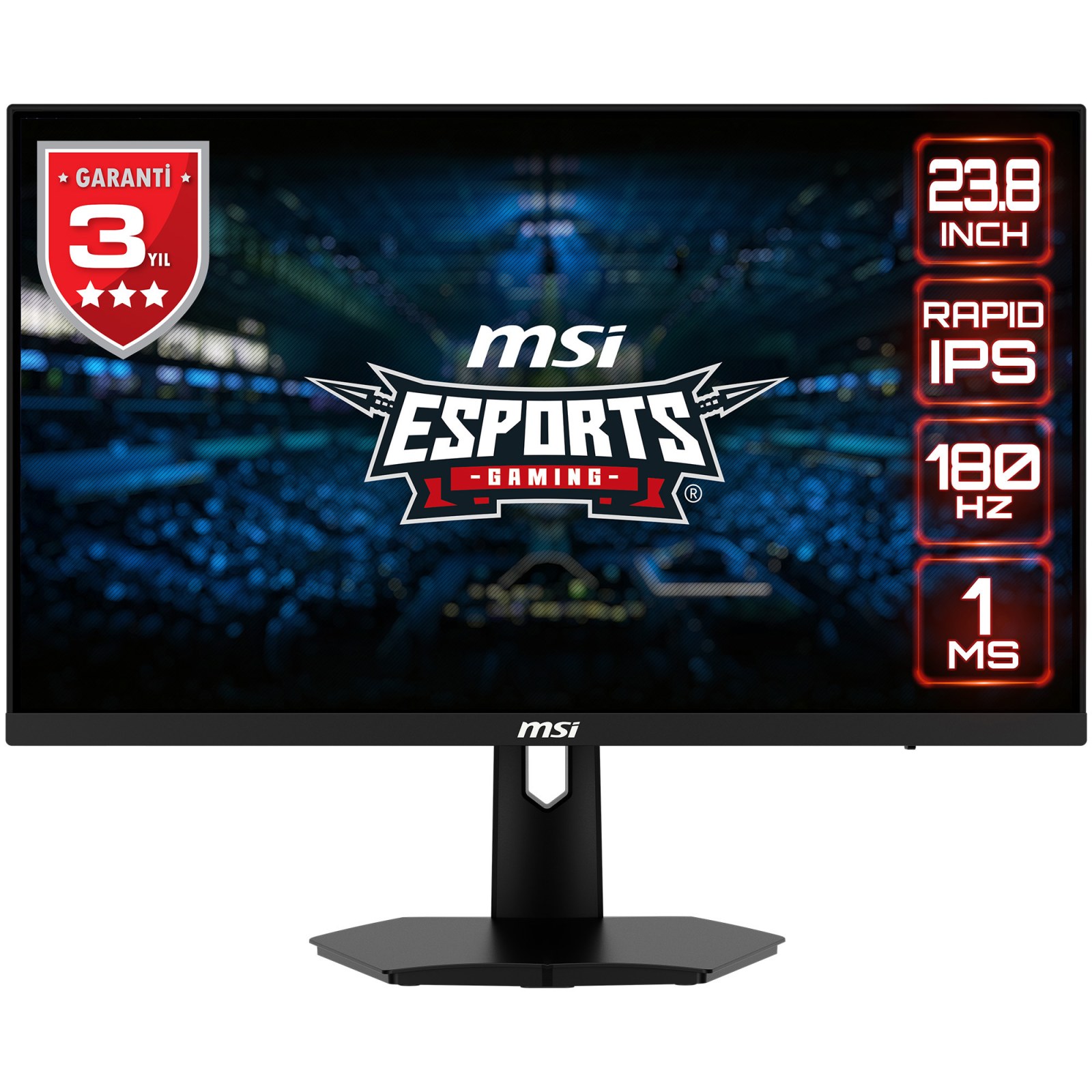 MSI 23.8 G244F E2 1920x1080 (FHD) 16:9 FLAT RAPID IPS 180HZ 1MS ADAPTIVE-SYNC GAMING MONITOR
