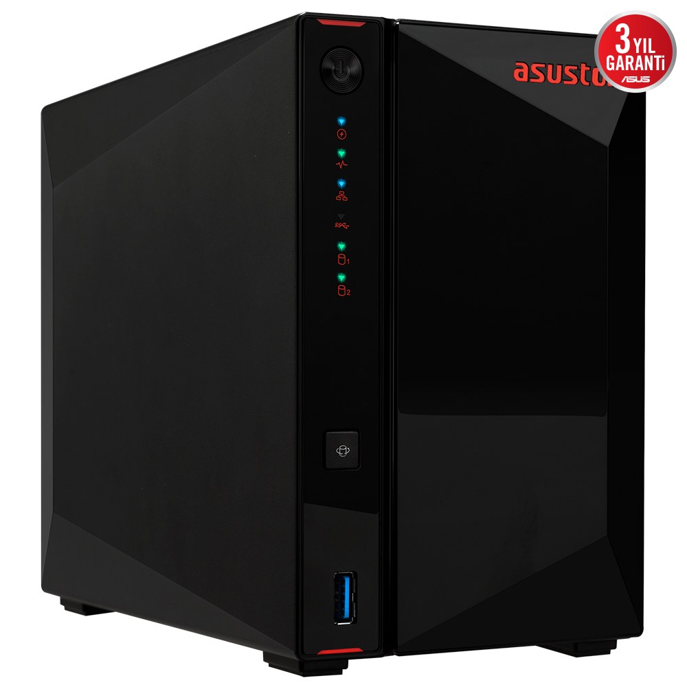 ASUS AS5402T INTEL N5105 2 YUVALI(2X22TB DESTEĞI) 4GB DDR4(8GB RAM DESTEĞI) M.2 X4 2.5GBE X2 USB 3.2 X2 HDMI 2.0B X1 - 2