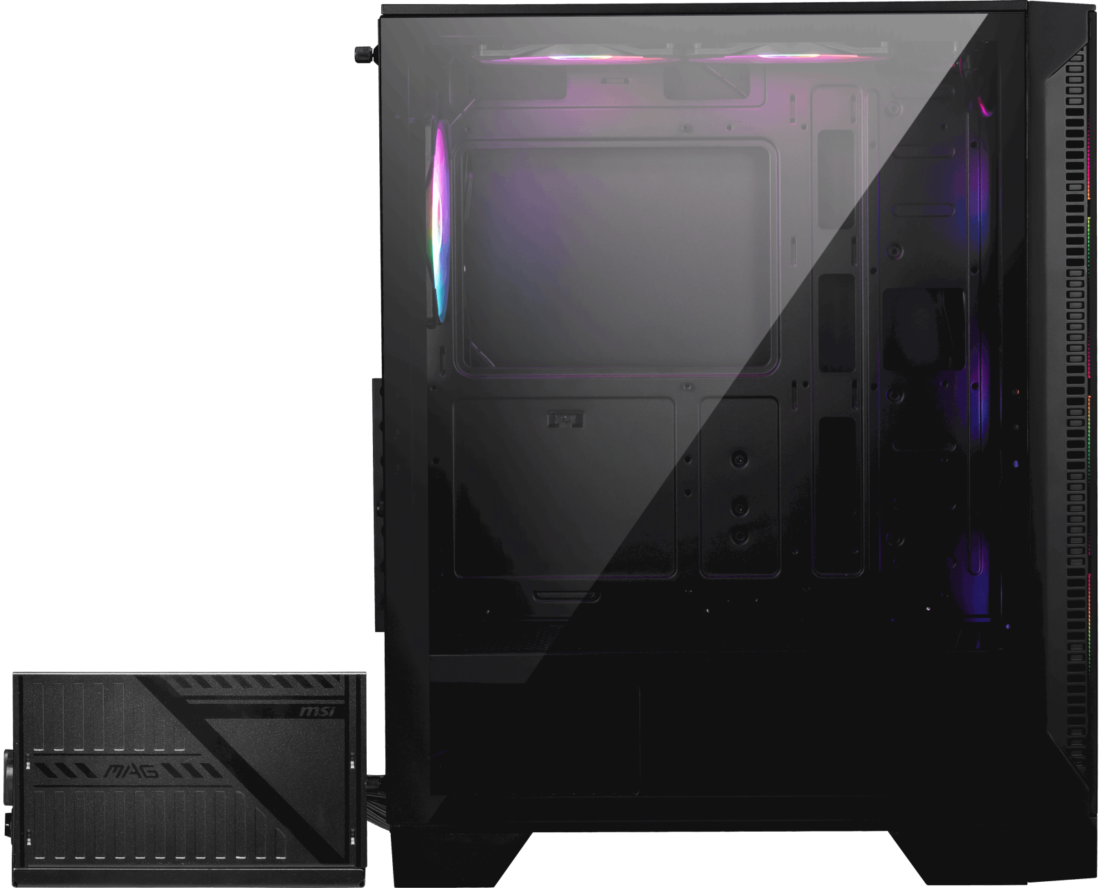 MSI MAG FORGE 120A B65 TEMPERLİ CAM 6 X120MM AUTO RGB FAN 650W BRONZ ATX GAMİNG BİLGİSAYAR KASASI - 3