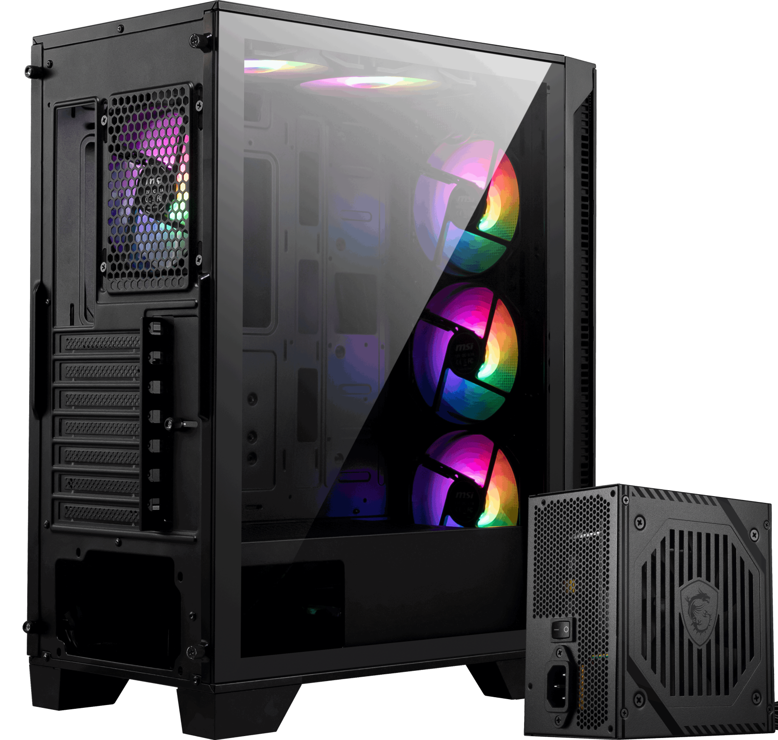 MSI MAG FORGE 120A B65 TEMPERLİ CAM 6 X120MM AUTO RGB FAN 650W BRONZ ATX GAMİNG BİLGİSAYAR KASASI