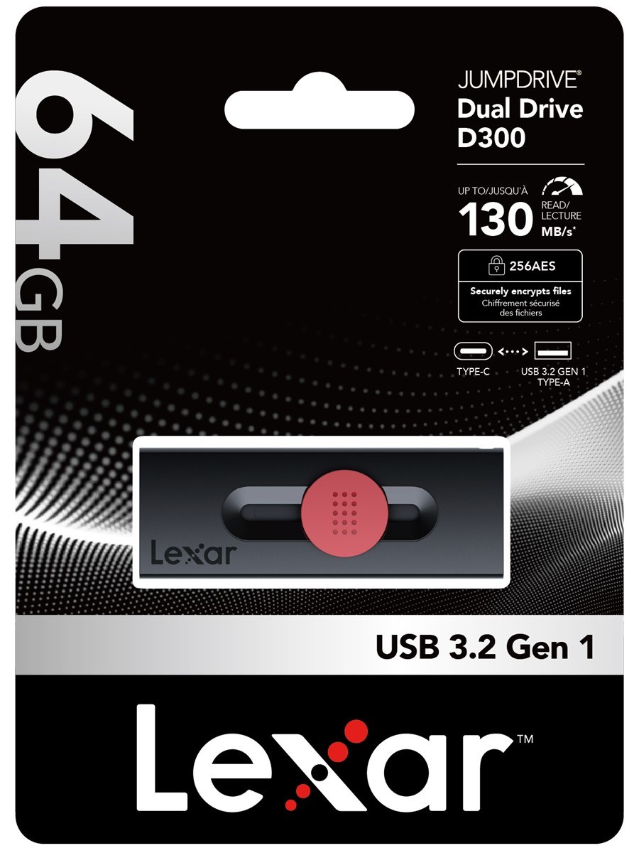 LEXAR 64GB LJDD300064G-BNBNG USB BELLEK DUAL TYPE-C AND TYPE-A USB 3.2 FLASH DRIVE UP TO 130MB/S READ - 2