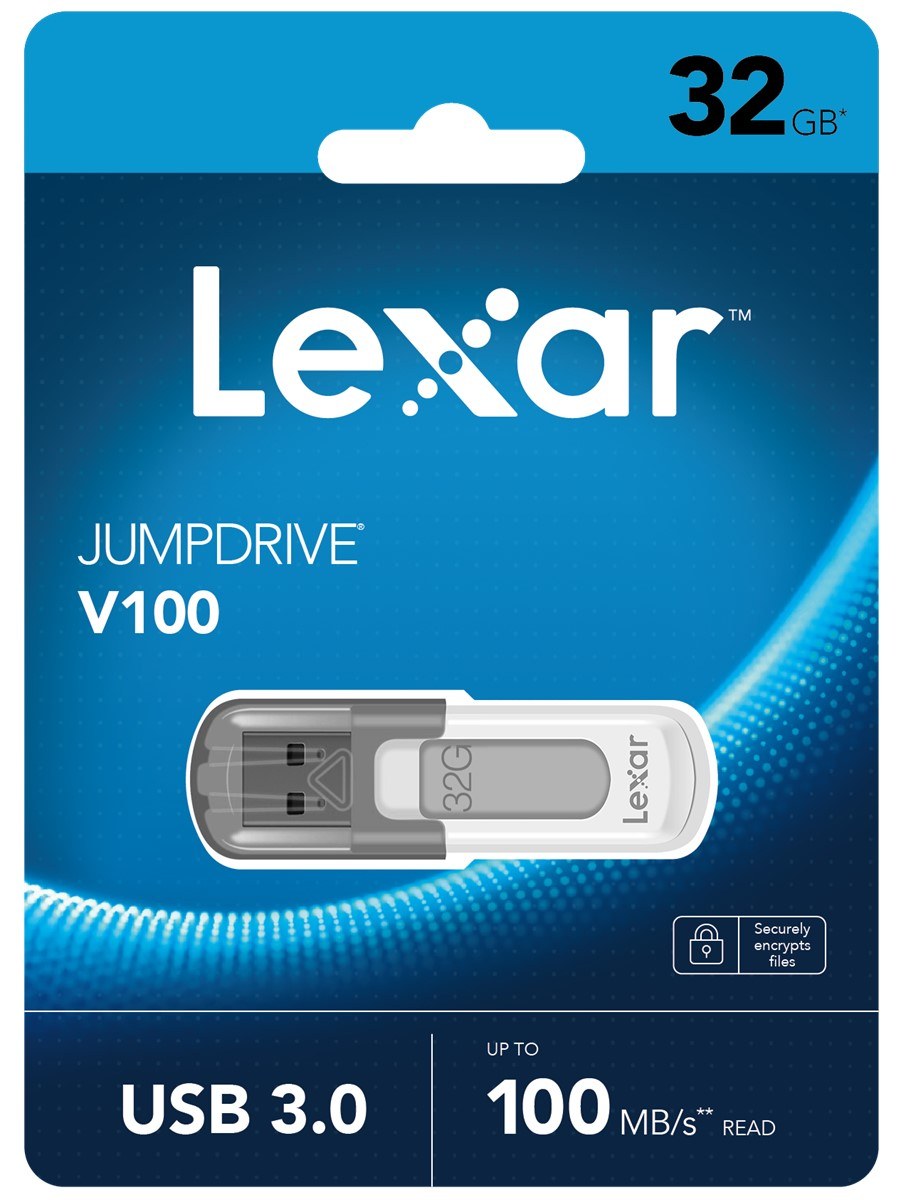 LEXAR 32GB LJDV100-32GABGY USB BELLEK JUMPDRIVE V100 USB 3.0 FLASH DRIVE - 2