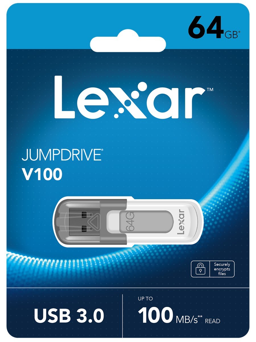LEXAR 64GB LJDV100-64GABGY USB BELLEK JUMPDRIVE V100 USB 3.0 FLASH DRIVE - 2