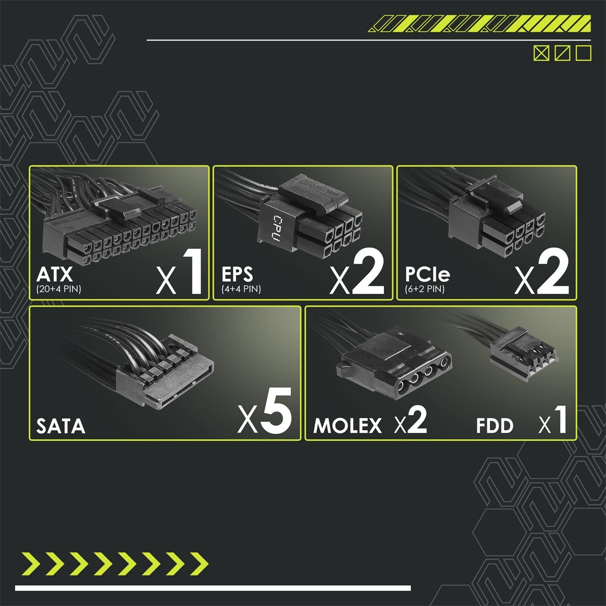 MSI PSU MAG A650BNL 650W 80+ BRONZE POWER SUPPLY - 8