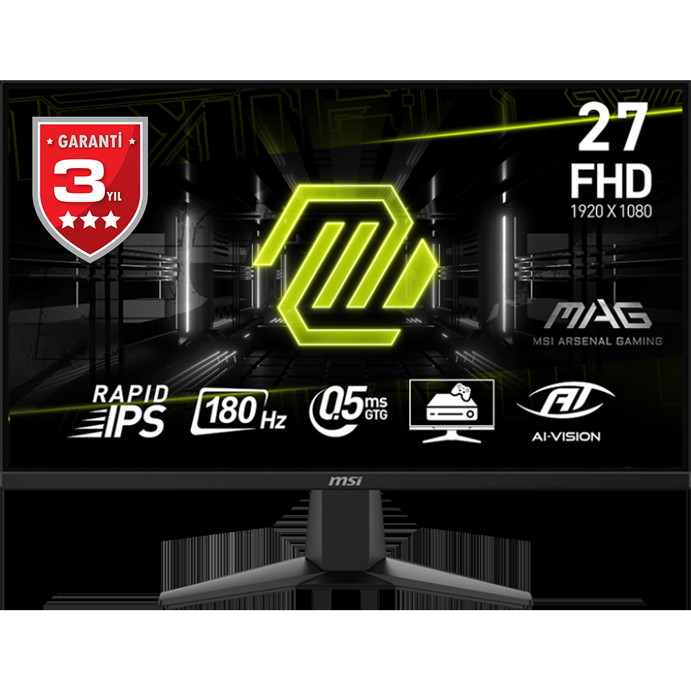 MSI 27 MAG 275F 1920x1080 (FHD) 16:9 FLAT RAPID IPS 180HZ 0.5MS(GTG) ADAPTIVE-SYNC GAMING MONITOR - 2