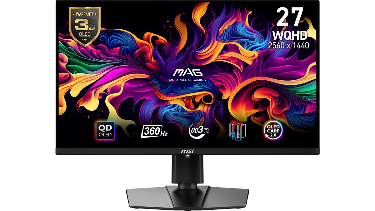 MSI 26.5 MAG 271QPX QD-OLED E2 2560x1440 (WQHD) 16:9 FLAT 240HZ 0.03MS FREESYNC GAMING MONITOR - 2