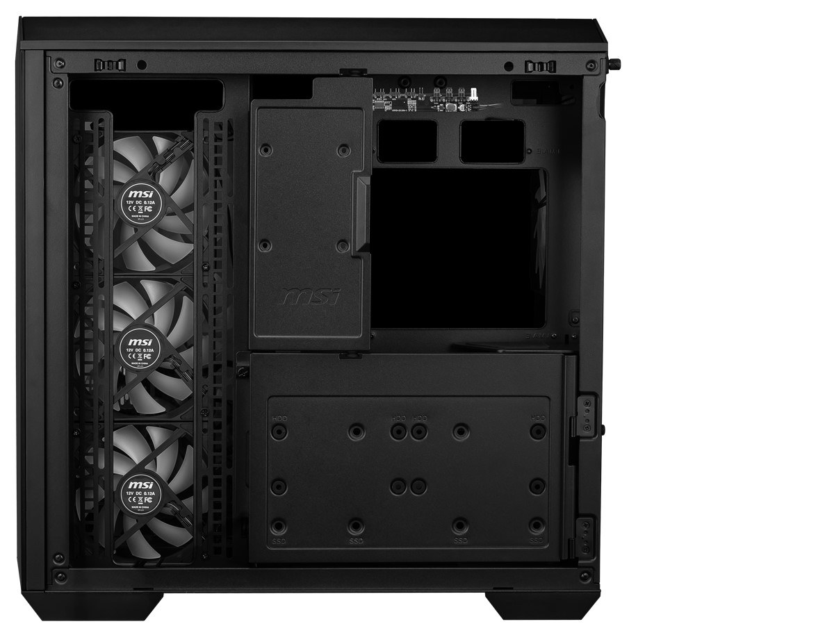MSI MAG PANO 100R PZ TEMPERLİ CAM 3X120MM 1X120MM ARGB FAN ATX PANORAMİK GAMİNG BİLGİSAYAR KASASI - 6