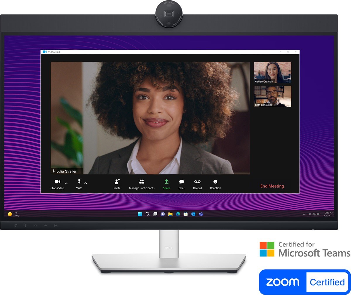 DELL 27 P2724DEB VIDEO CONFERENCING MONITOR 8MS 60HZ QHD 2560 x 1440 VESA 1x DP 1x HDMI - 2
