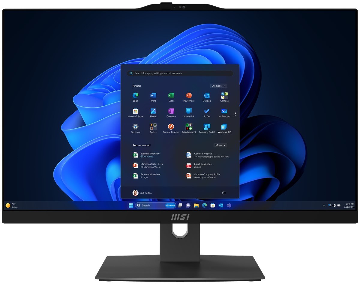 MSI MODERN AM242P 1M-1223EU 23.8 FHD 16:9 (1920X1080) CORE 5 120U 8GB DDR5 512GB SSD W11PRO SIYAH AIO PC - 8