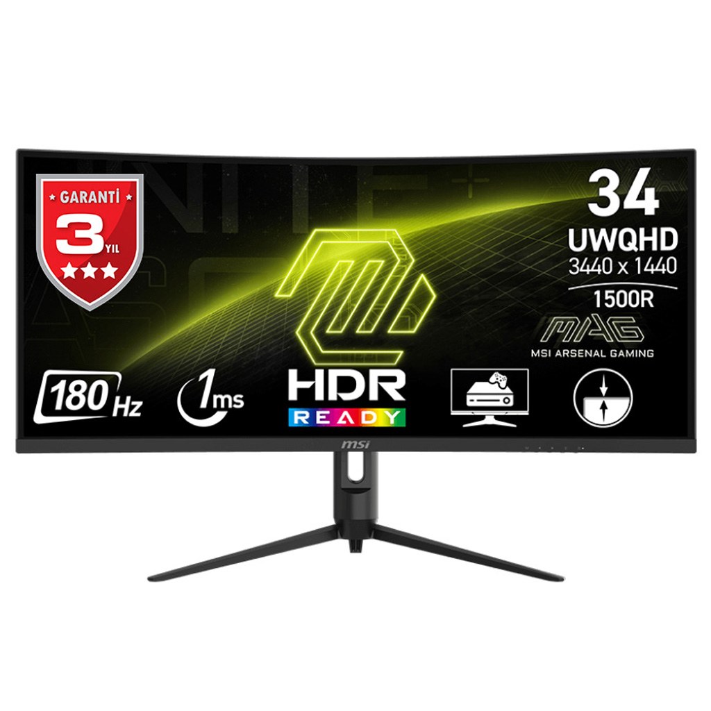 MSI 34 MAG 342CQR E2 CURVED VA 3440X1440 (UWQHD) 21:9 180HZ 1MS GAMING MONITOR - 2