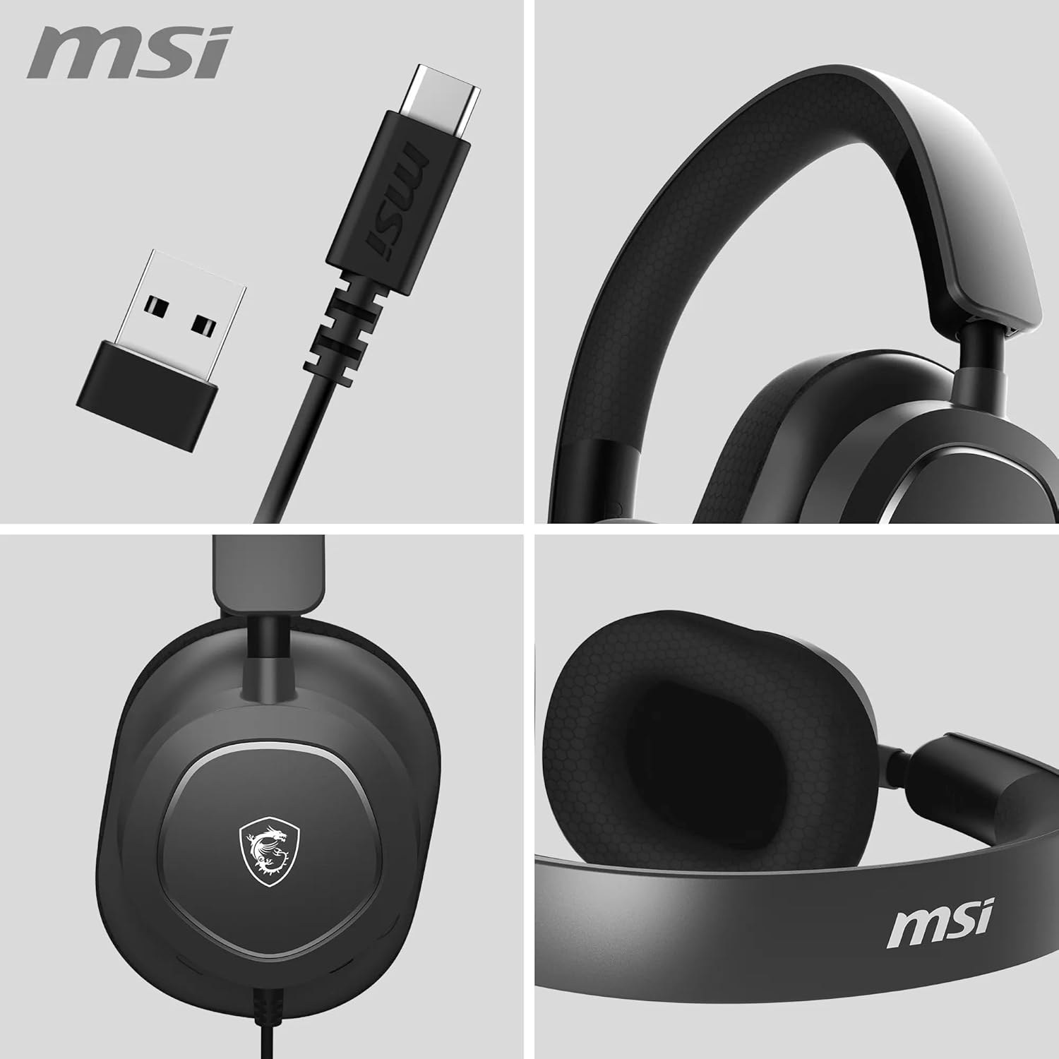 MSI GG MAESTRO 300 GAMING HEADSET USB C KULAKÜSTÜ KULAKLIK