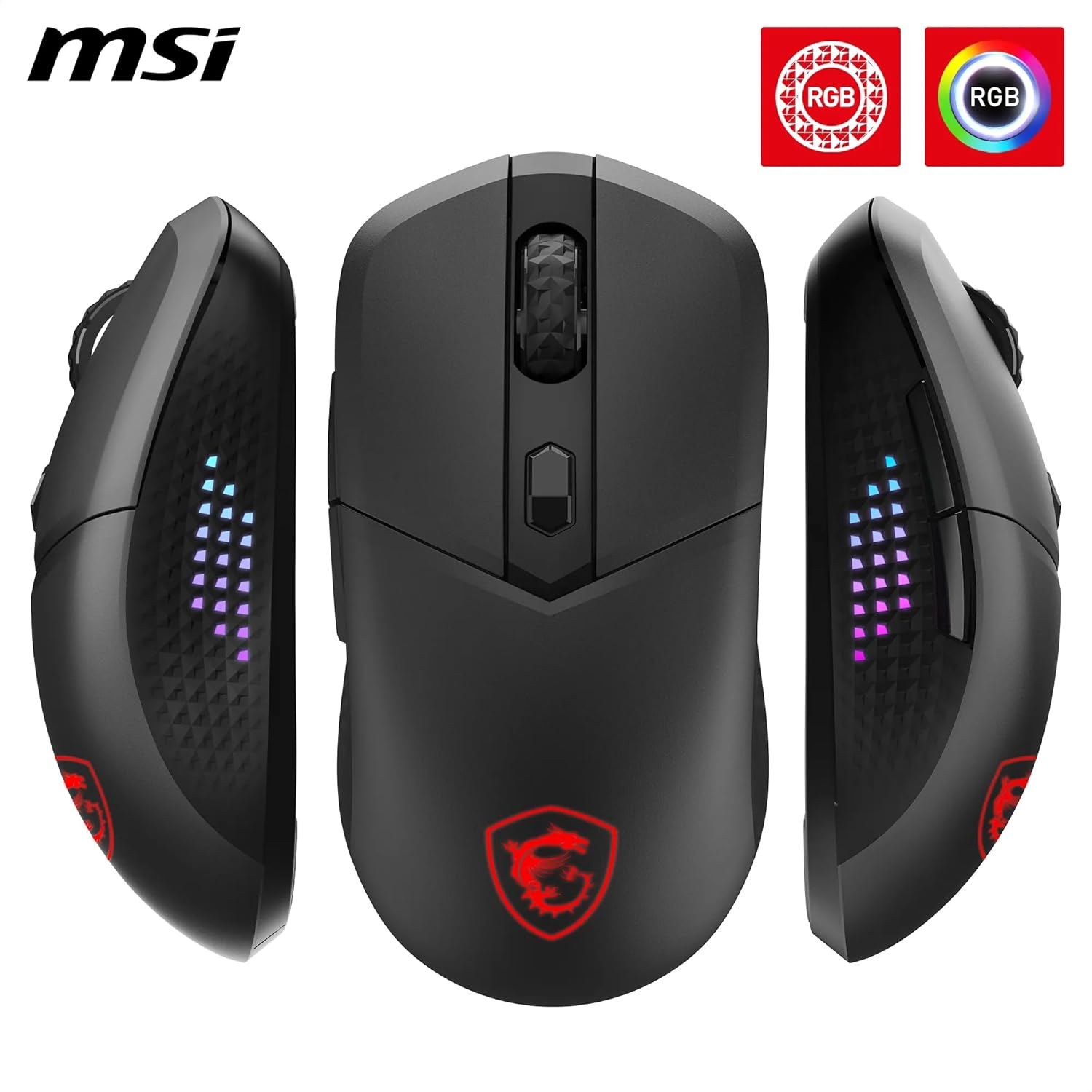 MSI GG VERSA 300 ELITE WIRELESS 2.4 GHz KABLOSUZ Bluetooth 5.3 USB 2.0 KABLOSUZ MOUSE - 3