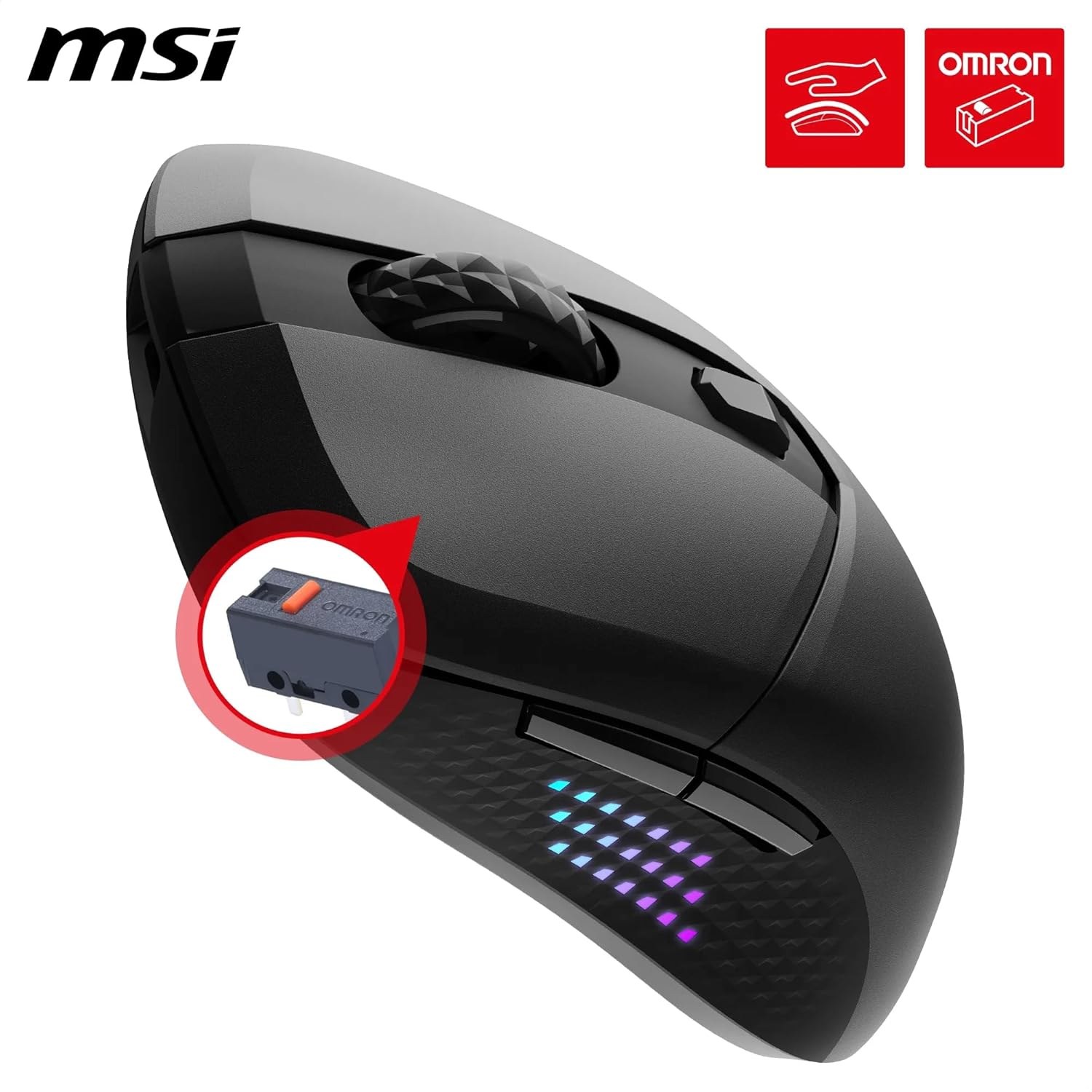 MSI GG VERSA 300 ELITE WIRELESS 2.4 GHz KABLOSUZ Bluetooth 5.3 USB 2.0 KABLOSUZ MOUSE - 2
