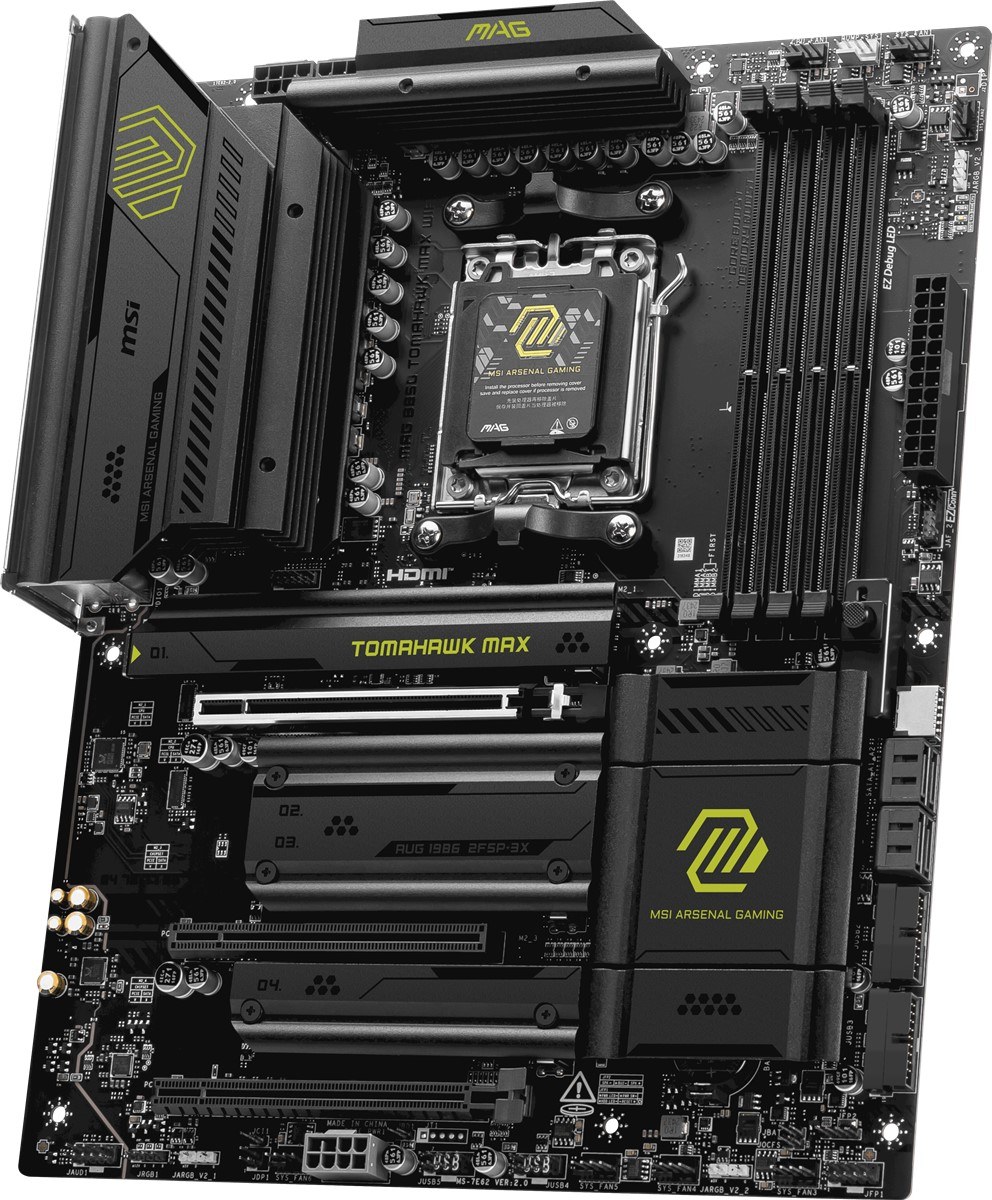 MSI MB MAG B850 TOMAHAWK MAX WIFI AM5 DDR5 8400MHZ(OC) HDMI 4X M.2 USB 10GBS 5G LAN WI-FI 7 ATX - 4