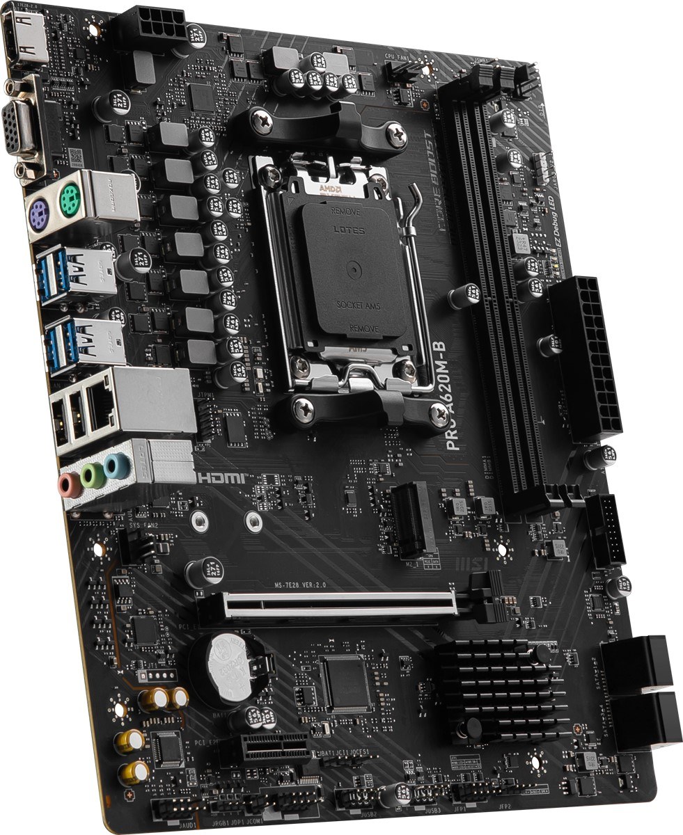 MSI MB PRO A620M-B AM5 DDR5 6800MHZ(OC) HDMI VGA M.2 USB3.2 JARGB_V2 MATX - 5
