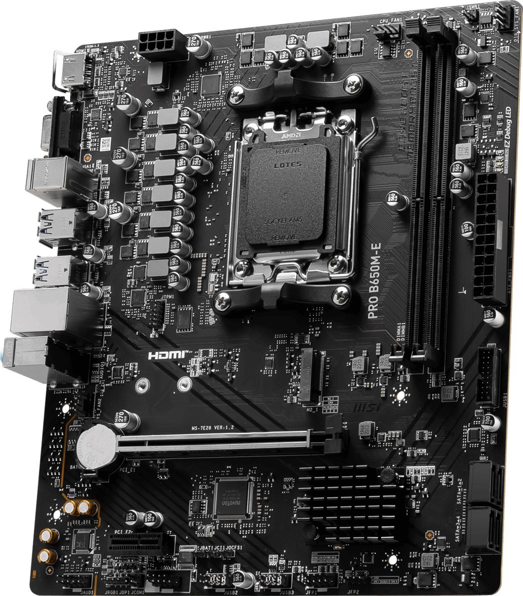 MSI MB PRO B650M-E AM5 DDR5 6800MHZ(OC) HDMI VGA M.2 USB3.2 2.5G LAN MATX - 4