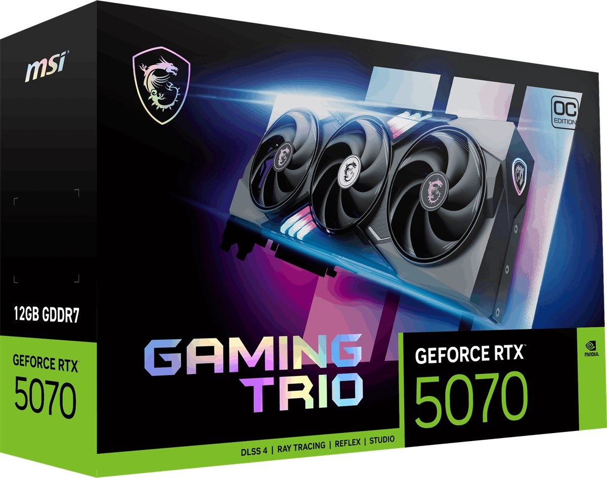 MSI VGA GEFORCE RTX 5070 12G GAMING TRIO OC RTX5070 12GB GDRR7 192B DX12 PCIE 5.0 X16 (3XDP 1XHDMI) - 8