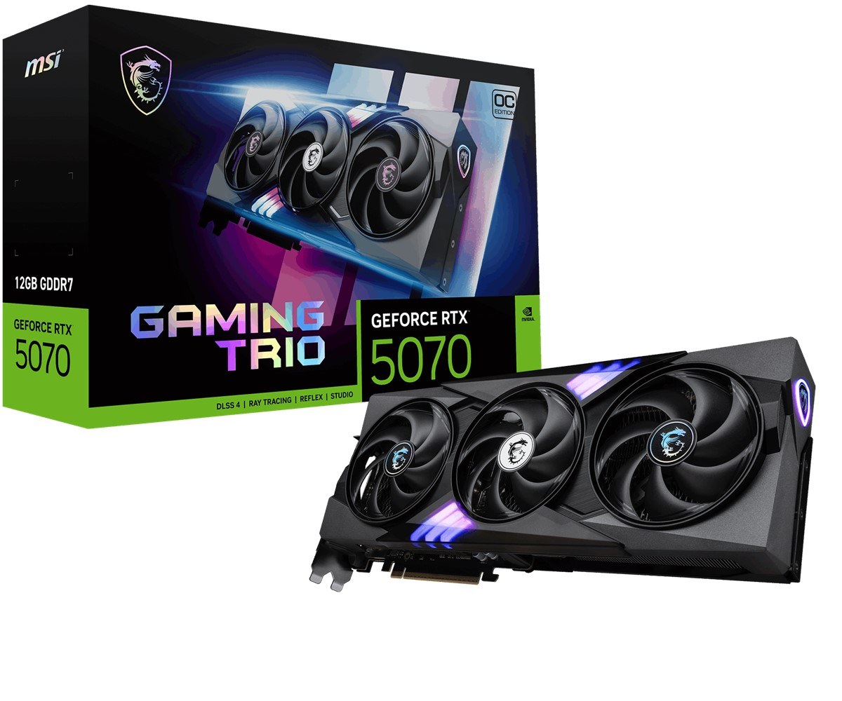 MSI VGA GEFORCE RTX 5070 12G GAMING TRIO OC RTX5070 12GB GDRR7 192B DX12 PCIE 5.0 X16 (3XDP 1XHDMI)