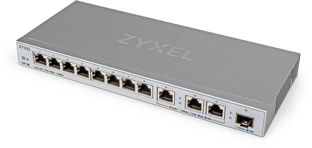 ZYXEL XGS1250-12 V2 12 PORT GIGABIT WEBMANAGED 8PORT 1G + 3-PORT MULTIGIG 1/2.5/5/10G + 1-PORT SFP+ SWITCH - 5