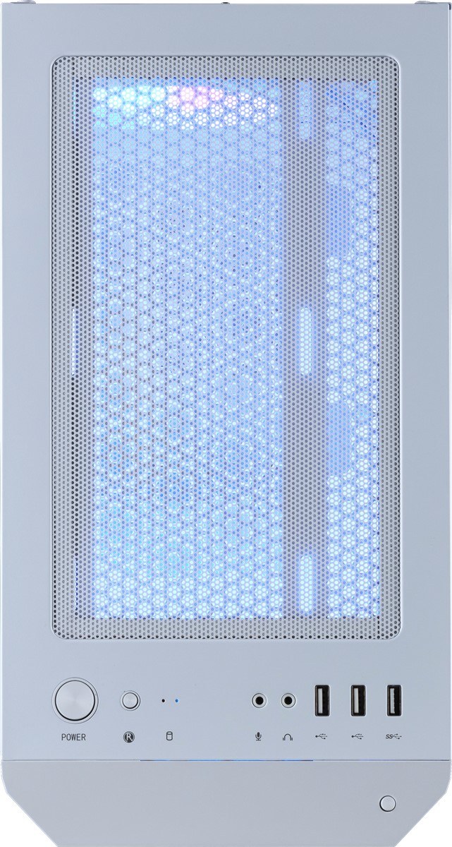 MSI MAG FORGE M100R WHITE TEMPERLİ CAM 3X120MM 1X120MM ARGB FAN MATX GAMİNG BİLGİSAYAR KASASI - 4