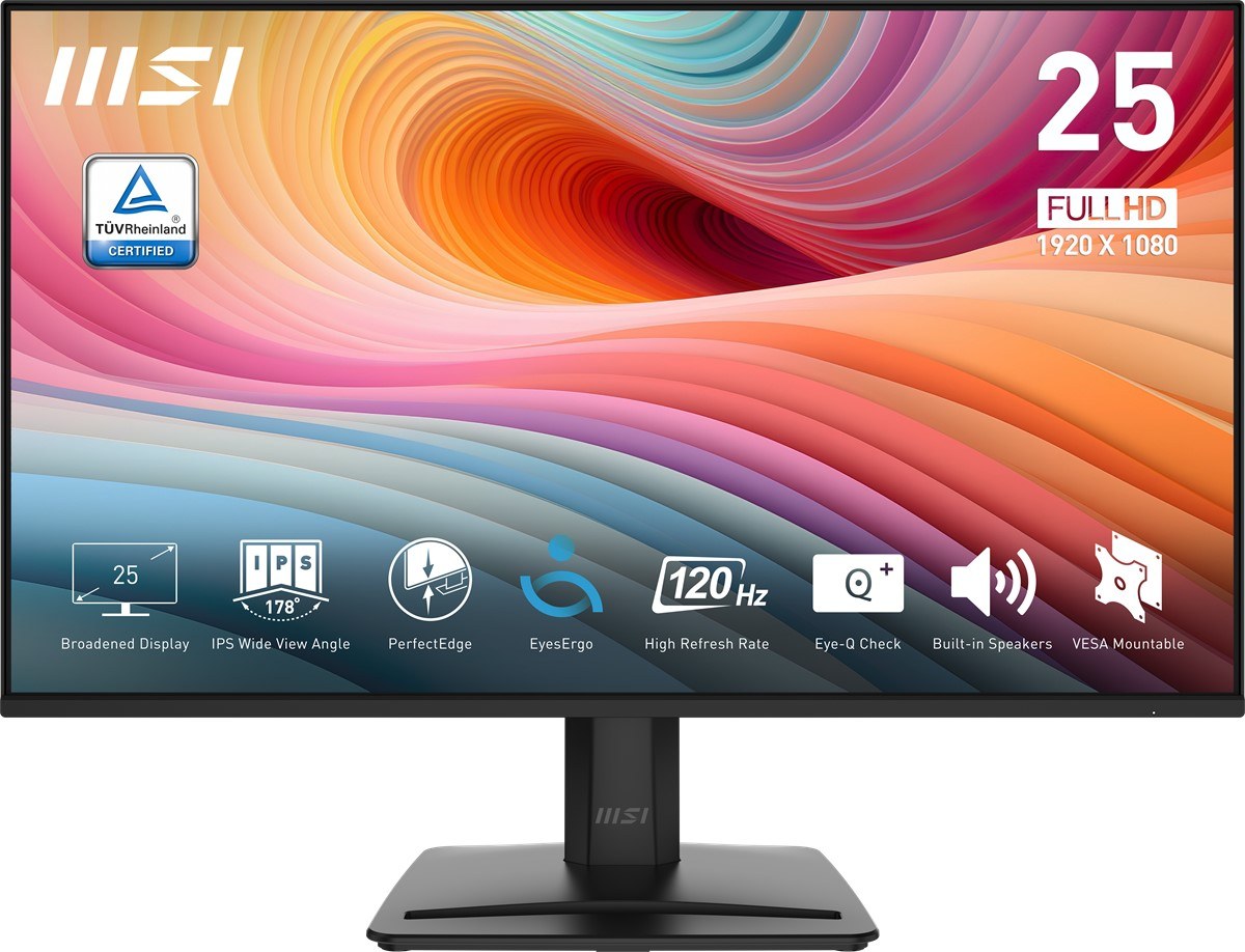 MSI 24.5 PRO MP251 E2 1920x1080 (FHD) 16:9 FLAT IPS 120HZ 1MS ADAPTIVE-SYNC SIYAH MONITOR - 2