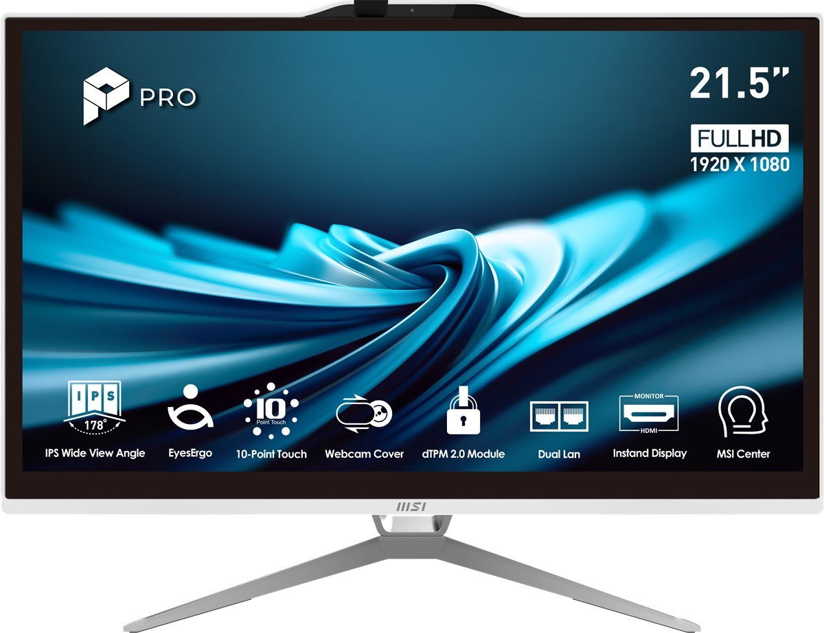 MSI PRO AP222T 14M-443XTR 21.5 FHD 16:9 (1920X1080) I5-14400 16GB DDR4 512GB SSD FDOS DOKUNMATIK BEYAZ AIO PC - 2