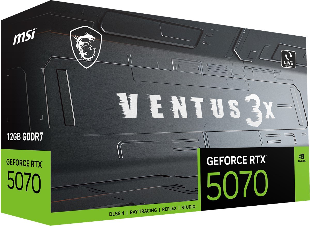 MSI VGA GEFORCE RTX 5070 12G VENTUS 3X RTX5070 12GB GDRR7 192B DX12 PCIE 5.0 X16 (3XDP 1XHDMI) - 4