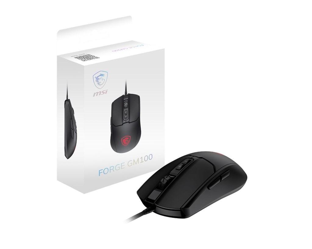 MSI GG FORGE GM100 GAMING MOUSE MAX 6400 DPI 108GR KABLOLU OPTIK SENSOR MICRO SWITCH RGB LED OYUNCU FARESI - 3