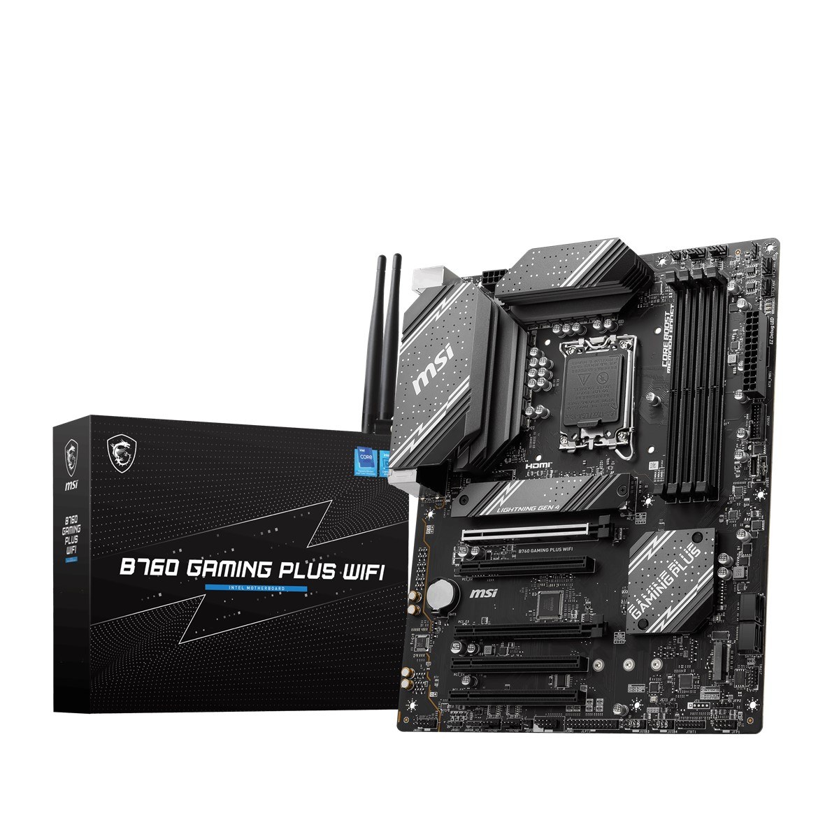 MSI MB B760 GAMING PLUS WIFI SOKET 1700 DDR4 5333(OC) PCI-E ,M.2 USB3.2 HDMI,DP 1X 2.5G LAN WI-FI 6E ATX - 6