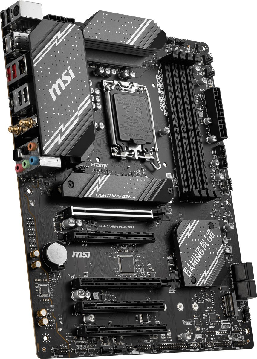 MSI MB B760 GAMING PLUS WIFI SOKET 1700 DDR4 5333(OC) PCI-E ,M.2 USB3.2 HDMI,DP 1X 2.5G LAN WI-FI 6E ATX - 5