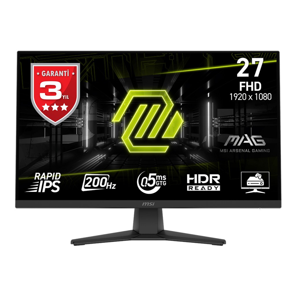 MSI 27 MAG 272F 1920x1080 (FHD) 16:9 FLAT RAPID IPS 200HZ 0.5MS (GTG) FREESYNC PREMIUM GAMING MONITOR - 2