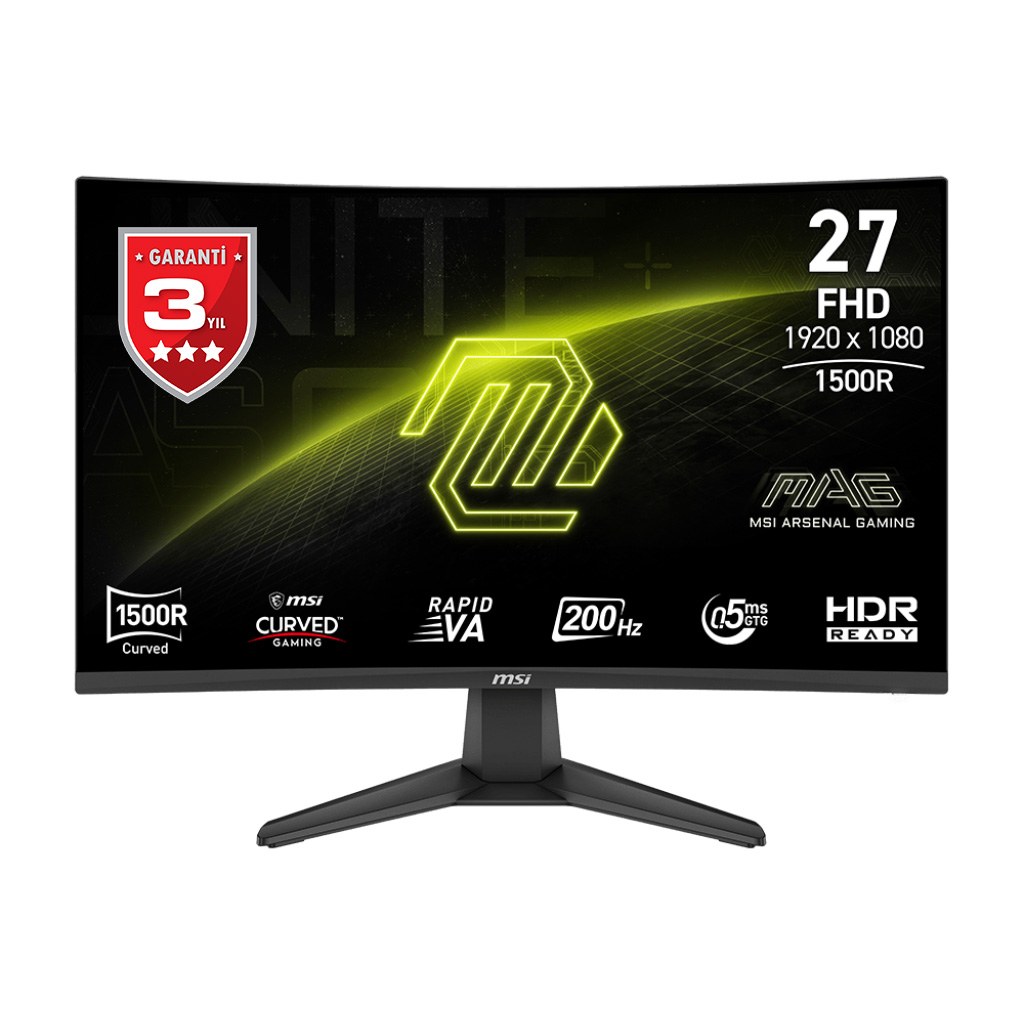 MSI 27 MAG 276CF E20 1920x1080 (FHD) 16:9 CURVE 1500R RAPID VA 200HZ 0.5MS FREESYNC PREMIUM GAMING MONITOR - 2