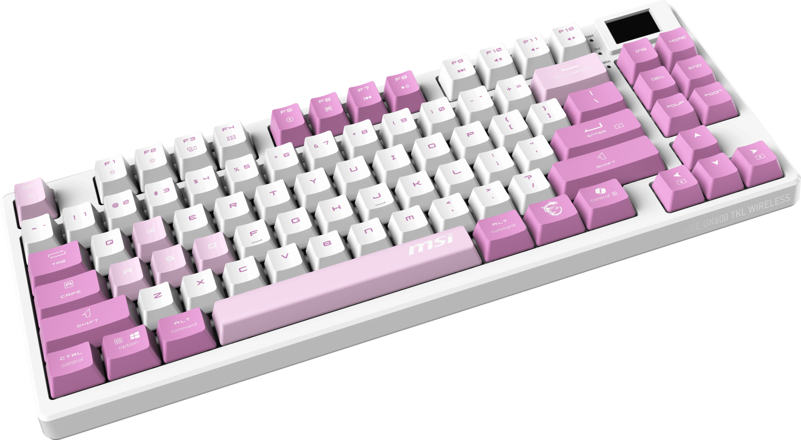 MSI GG FORGE GK600 TKL W VIOLET TR MEKANİK GAMING KLAVYE LCD EKRAN KTT HIFI LINEAR HOT-SWAPPABLE SWITCH PBT TUŞ TAKIMI RGB TR LAYOUT - 8