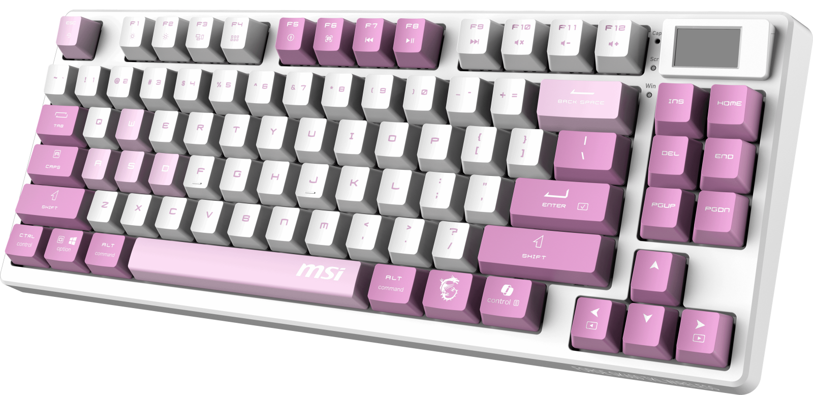 MSI GG FORGE GK600 TKL W VIOLET TR MEKANİK GAMING KLAVYE LCD EKRAN KTT HIFI LINEAR HOT-SWAPPABLE SWITCH PBT TUŞ TAKIMI RGB TR LAYOUT - 5