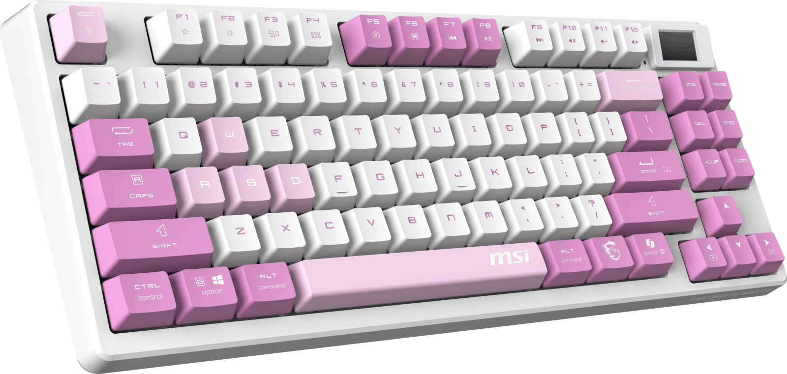MSI GG FORGE GK600 TKL W VIOLET TR MEKANİK GAMING KLAVYE LCD EKRAN KTT HIFI LINEAR HOT-SWAPPABLE SWITCH PBT TUŞ TAKIMI RGB TR LAYOUT - 3